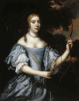 約翰內斯 梅滕斯 Portrait of a Young Lady as Diana 約翰內斯 梅滕斯 Portrait of a Young Lady as Diana